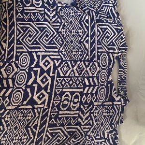 Geometric Print Blouse